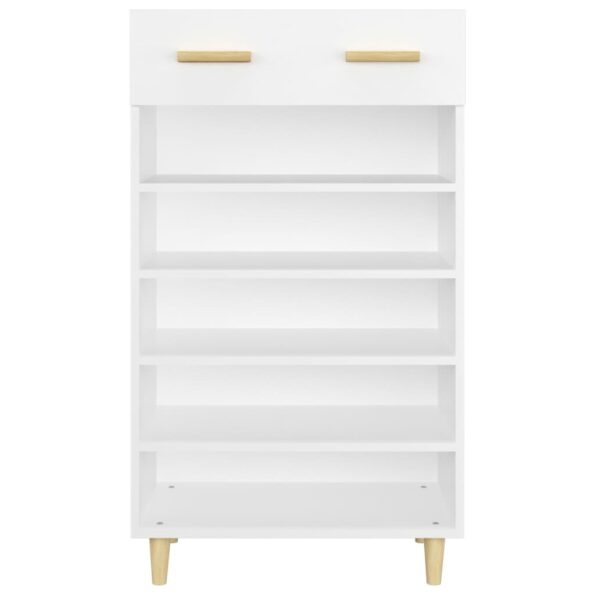 vidaXL Botník biely 60x35x105 cm spracované drevo – Obrázok 6