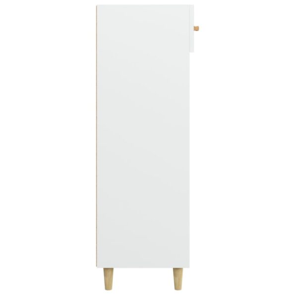 vidaXL Botník biely 60x35x105 cm spracované drevo – Obrázok 8