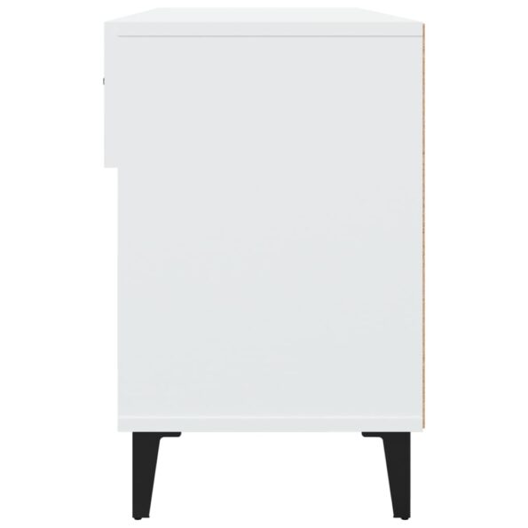vidaXL Botník biely 102x35x55 cm spracované drevo – Obrázok 8
