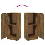 vidaXL Komody 2 ks dymový dub 30x30x70 cm spracované drevo – Obrázok 8