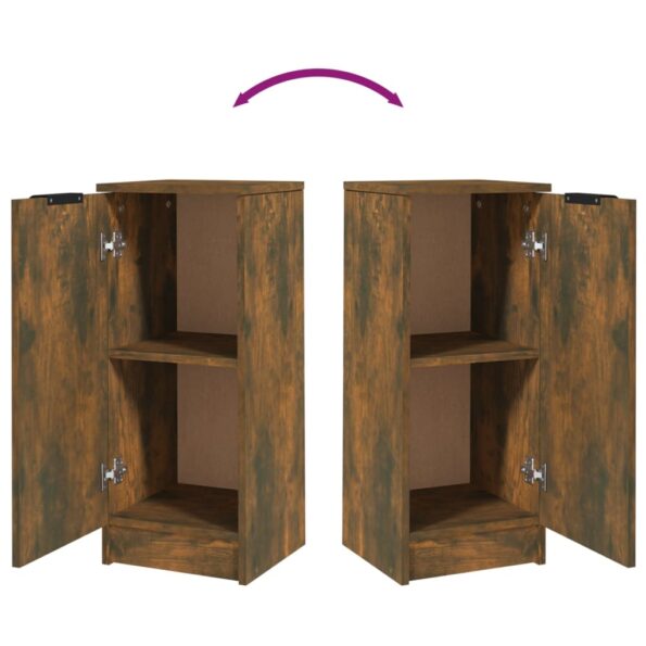 vidaXL Komody 2 ks dymový dub 30x30x70 cm spracované drevo – Obrázok 8