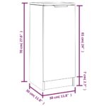 vidaXL Komody 2 ks dymový dub 30x30x70 cm spracované drevo – Obrázok 9