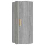 vidaXL Nástenná skrinka sivý dub sonoma 34,5x34x90 cm spracované drevo – Obrázok 2