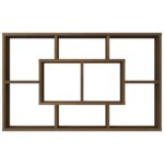 vidaXL Nástenná polica hnedý dub 85x16x52,5 cm spracované drevo – Obrázok 5