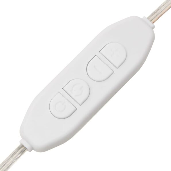 vidaXL Sada toaletného stolíka s LED hnedý dub spracované drevo – Obrázok 11