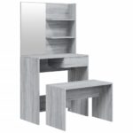 vidaXL Sada toaletného stolíka sivý dub sonoma 74,5x40x141 cm – Obrázok 2
