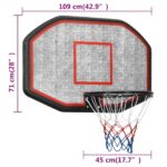 vidaXL Basketbalová doska čierna 109x71x3 cm polyetén – Obrázok 7