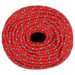 vidaXL Lodné lano červené 10 mm 500 m polypropylén – Obrázok 3