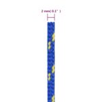 vidaXL Lodné lano modré 2 mm 100 m polypropylén – Obrázok 6