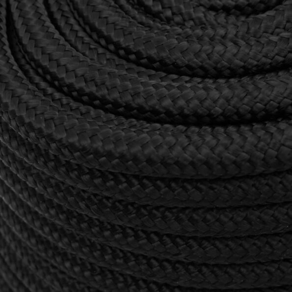 vidaXL Lodné lano čierne 16 mm 250 m polypropylén – Obrázok 4