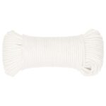 vidaXL Lodné lano biele 3 mm 500 m polypropylén – Obrázok 3