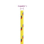 vidaXL Lodné lano žlté 2 mm 50 m polypropylén – Obrázok 6