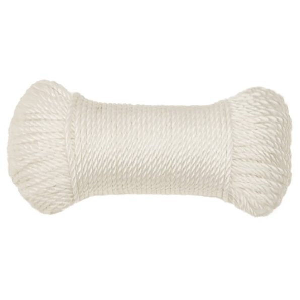 vidaXL Pracovné lano biele 6 mm 25 m polypropylén – Obrázok 3