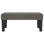 vidaXL Lavička tmavosivá 70x30x30 cm zamat – Obrázok 3