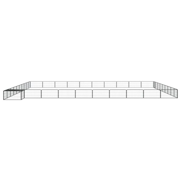 VXL8720287159179_g_en_hd_2.jpg vidaXL Ohrádka pre psov 40 panelov čierna 100x50 cm práškovaná oceľ – Obrázok 3
