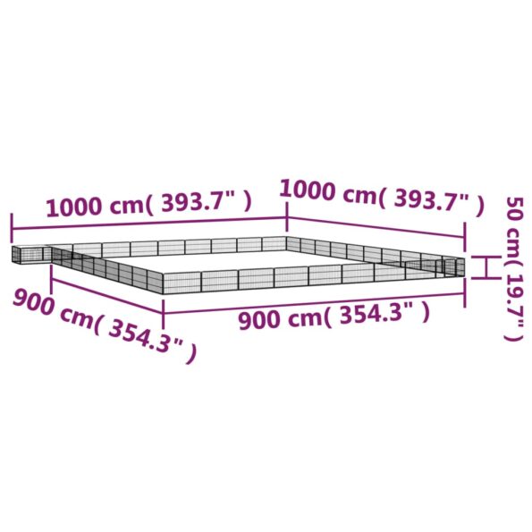 VXL8720287159179_g_en_hd_5.jpg vidaXL Ohrádka pre psov 40 panelov čierna 100x50 cm práškovaná oceľ – Obrázok 6