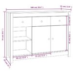 vidaXL Komoda medovo-hnedá 100x35x74 cm masívne borovicové drevo – Obrázok 11