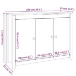 vidaXL Komoda medovo-hnedá 100x35x74 cm masívne borovicové drevo – Obrázok 11