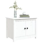 vidaXL Konferenčný stolík biely 71x49x55 cm borovicový masív – Obrázok 4