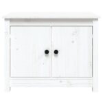 vidaXL Konferenčný stolík biely 71x49x55 cm borovicový masív – Obrázok 6