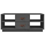 vidaXL Konferenčný stolík sivý 100x50x41 cm masívna borovica – Obrázok 5