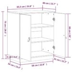 vidaXL Komoda, sivá 65,5x40x75 cm, borovicový masív – Obrázok 9
