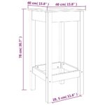 vidaXL Barové stoličky 2 ks čierne 40x40x78 cm borovicový masív<br /> – Obrázok 6