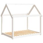 vidaXL Posteľ pre psa biela 111x80x100 cm borovicový masív – Obrázok 2