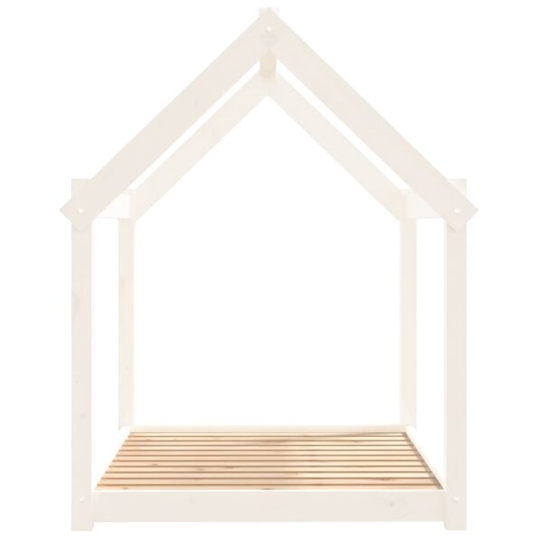 vidaXL Posteľ pre psa biela 111x80x100 cm borovicový masív – Obrázok 6