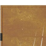 vidaXL Záhradná brána 100x175 cm, oceľ Corten, dizajn s trávou – Obrázok 8