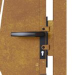 vidaXL Záhradná brána 100x175 cm, oceľ Corten, dizajn s trávou – Obrázok 9