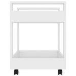 vidaXL Stolový vozík biely 60x45x60 cm Upravené drevo – Obrázok 6