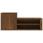 vidaXL Botník hnedý dub 130x35x54 cm spracované drevo – Obrázok 5