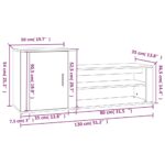 vidaXL Botník hnedý dub 130x35x54 cm spracované drevo – Obrázok 9