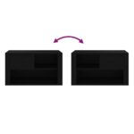 vidaXL Botník čierny 80x35x45 cm spracované drevo – Obrázok 7