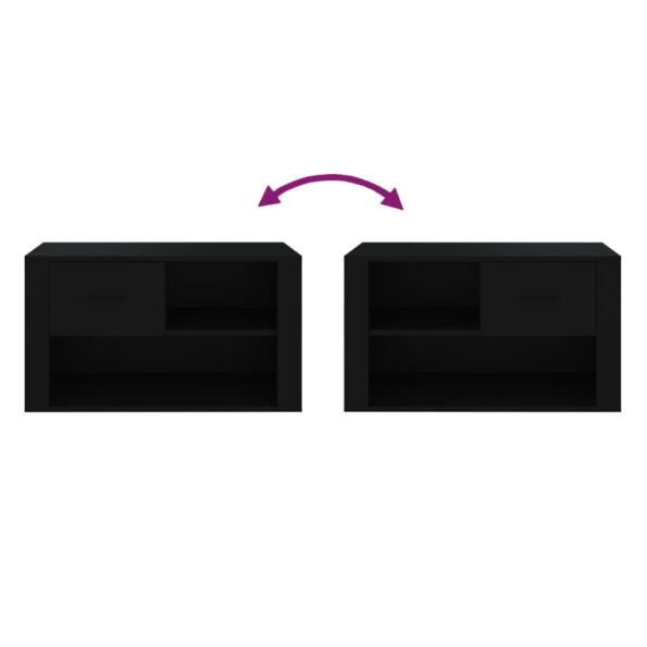 vidaXL Botník čierny 80x35x45 cm spracované drevo – Obrázok 7