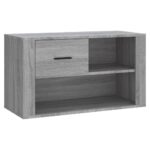 vidaXL Botník sivý dub sonoma 80x35x45 cm spracované drevo – Obrázok 2