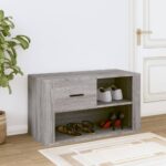 vidaXL Botník sivý dub sonoma 80x35x45 cm spracované drevo – Obrázok 3