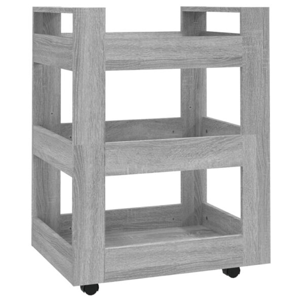 vidaXL Kuchynský vozík sivý dub sonoma 60x45x80 cm spracované drevo – Obrázok 2