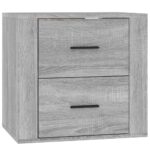 vidaXL Nástenný nočný stolík sivý dub sonoma 50x36x47 cm – Obrázok 2