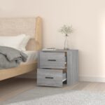 vidaXL Nástenný nočný stolík sivý dub sonoma 50x36x47 cm – Obrázok 4
