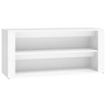 vidaXL Regál na topánky biely 100x35x45 cm spracované drevo – Obrázok 2