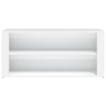 vidaXL Regál na topánky biely 100x35x45 cm spracované drevo – Obrázok 5