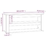 vidaXL Regál na topánky biely 100x35x45 cm spracované drevo – Obrázok 8