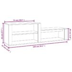 vidaXL Botník hnedý dub 150x35x45 cm spracované drevo – Obrázok 9