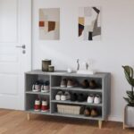 vidaXL Botník sivý dub sonoma 102x36x60 cm spracované drevo – Obrázok 3