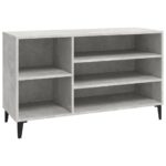 vidaXL Botník betónovo sivý 102x36x60 cm spracované drevo