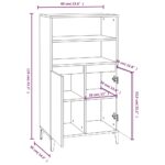 vidaXL Vysoká skrinka dymový dub 60x36x110 cm spracované drevo – Obrázok 9