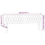 vidaXL Čelo postele s LED krémové 200x7x78/88 cm látka – Obrázok 6