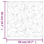 vidaXL Nástenné panely 48 ks, čierne 50x50 cm, XPS 12 m² ametyst – Obrázok 7